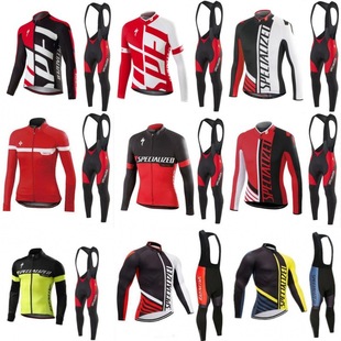 Cycling team version long-sleeved winter velvet warm cycling clothing men's tops road bike mountain bike clothing wholesale