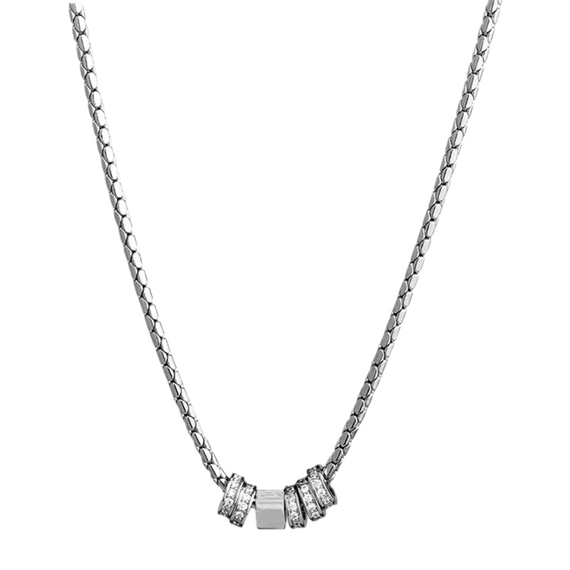 Glänzend Diamantkrees Pendant Halskette Minimalistesch Stil_voghion.com