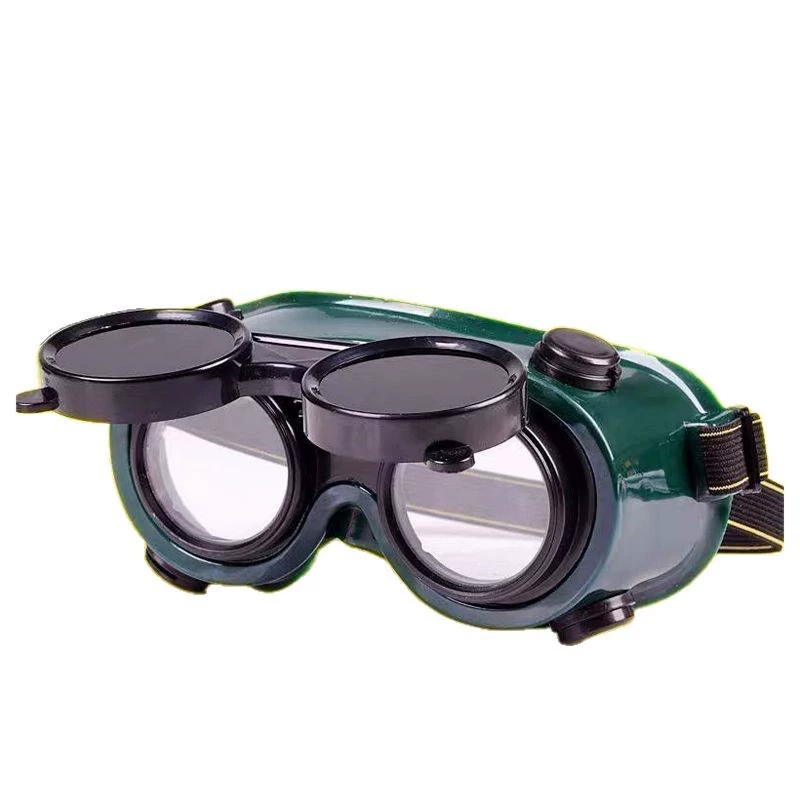 Welding Goggles, Anti-Glare Flip-Cover Protective Glasses, UV Shield, Adjustable Strap