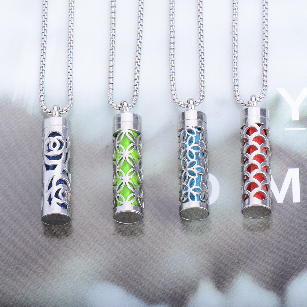 Leaf Pattern Couple Gender Simple Style Leaf Alloy Enamel Couple Pendant Necklace