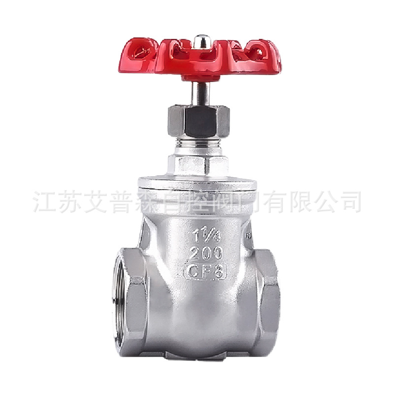 304不锈钢闸阀丝口4分6分1寸家用自来水管总阀硬密封水暖开关阀门