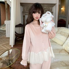 【海岛绒琉璃岛】秋冬新款双面海岛绒睡衣女可爱加绒加厚家居服