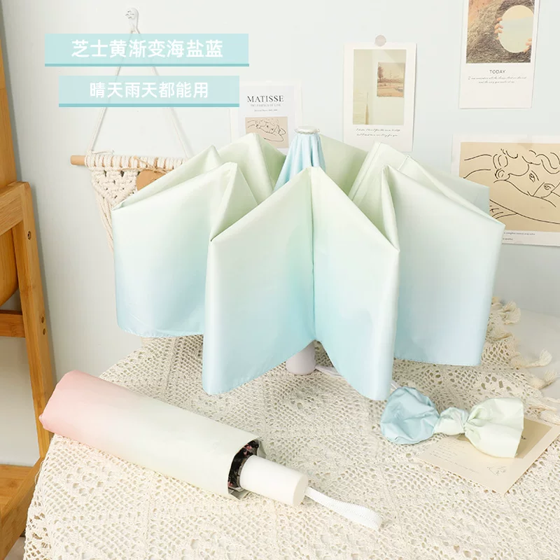 Automatic umbrella solar-powered, gradient, fully automatic, sun protection, UV protection, wholesale