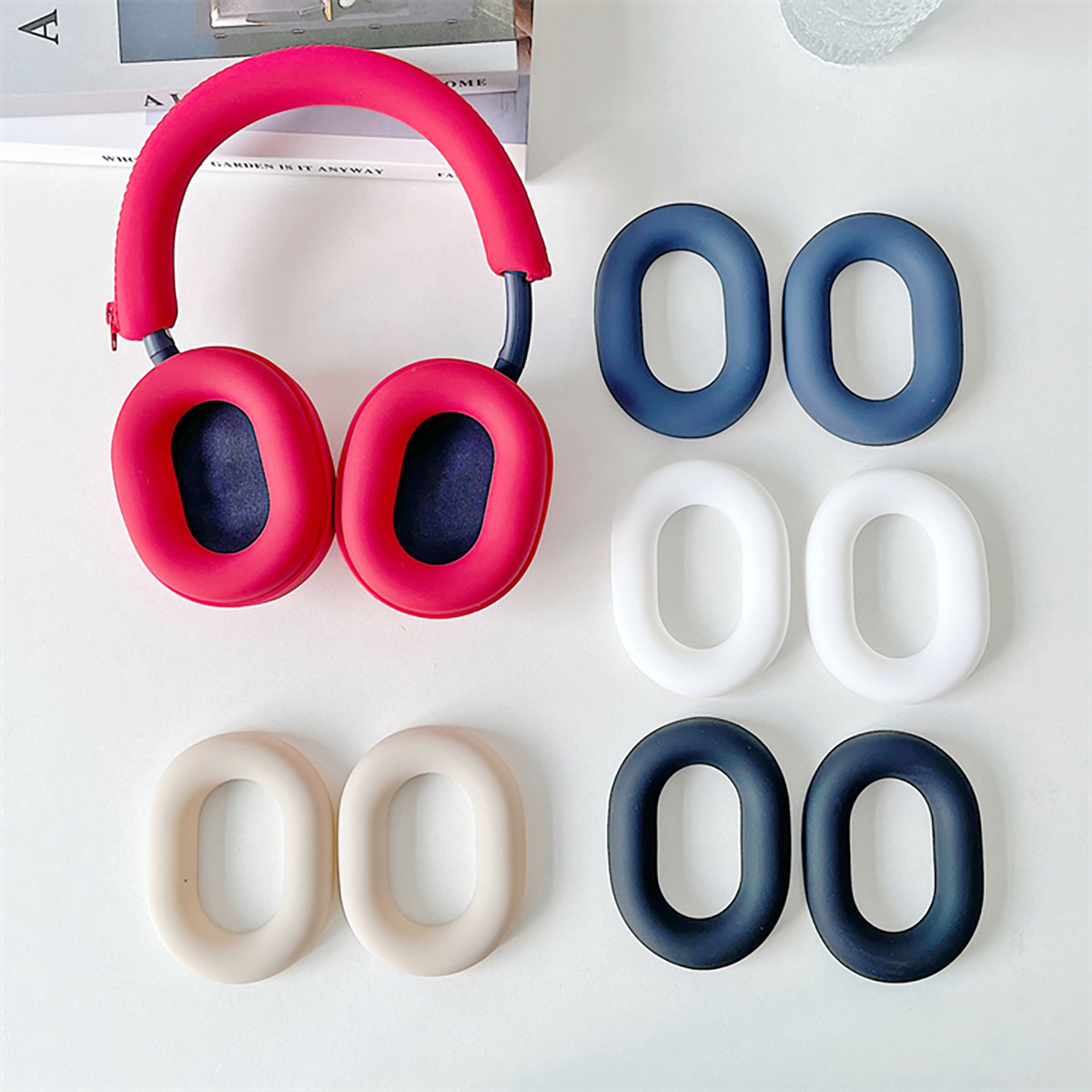 Aplicable a Sony WH - 1000XM5 auriculares auriculares cubierta de protección de auriculares cubierta de auriculares cubierta de auriculares de silicona cubierta de auriculares