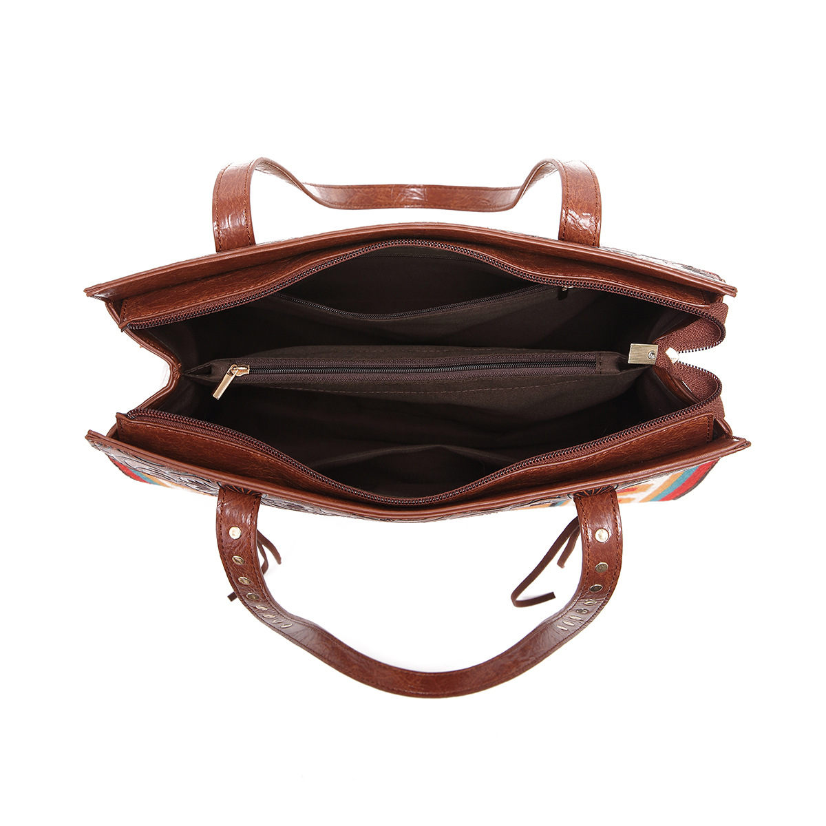 Western-Handtasche mit einer Schulter aus bedruckter Baumwolle und Leinen für Damen im Bohemian-Stil_voghion.com