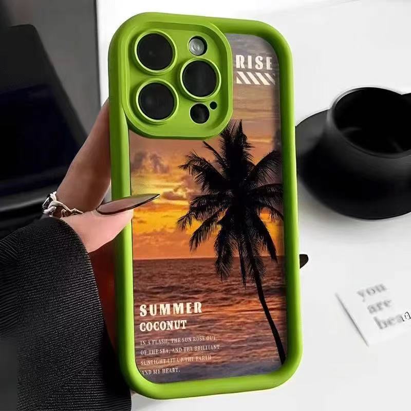 Sunrise Coconut para Apple 16Promax funda para teléfono móvil Sky Eye Step Shell iPhone15/14/13 Europa y América 12