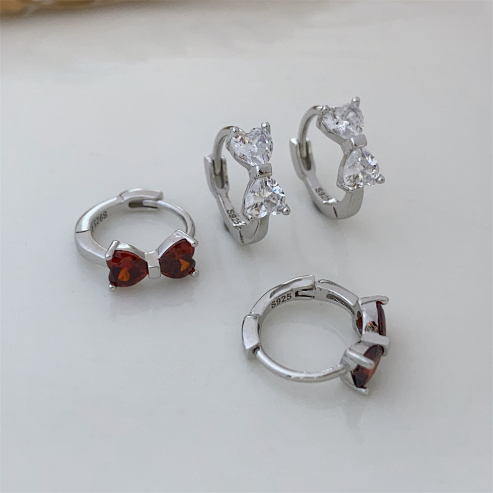 4g Weight 925 Sterling Silver Ear Needle Material White Gold Plated, Gold Plated Plating Material Zircon Inlay Material Earrings Classification 1 Pair Quantity Holiday, Daily Occasion 925 Sterling Silver Material Bow Knot Pattern Women's Gender Inlay Design Sweet, Simple Style Style 1 Pair White Gold Plated Gold Plated 925 Sterling Silver Zircon Bow Knot Earrings 11