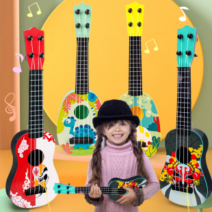 Wholesale Girls Simulation Ukulele Mini Guitar Toy Children Can Play Small Guitar Toy Portable Gift Box