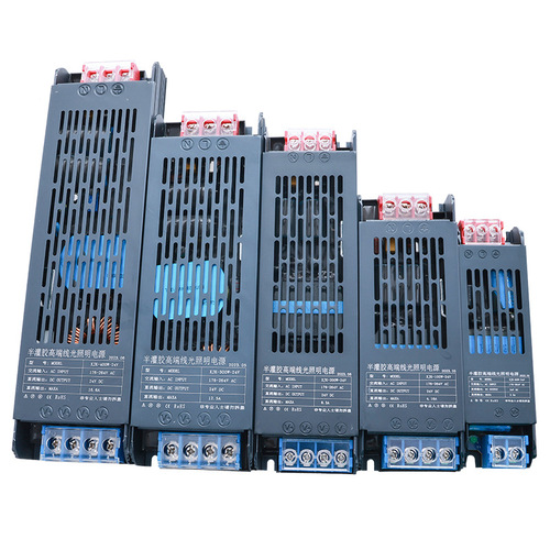 LED low-voltage light strip special 220v to 12v 24v long switching power supply ultra-thin silent transformer linear light