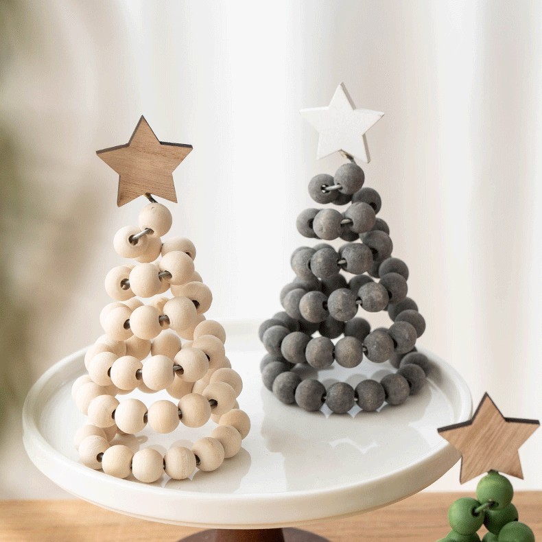 クリスマス装飾装飾品クリスマス装飾品創意北欧ins木製クリスマスツリーデスクトップ装飾品|undefined