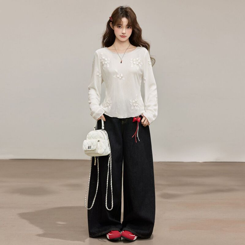 Jiyou White Semi-Sheer Sun-Protective Thin Long-Sleeve Cover-Up T-Shirt for Women 2026 Summer Regular Shoulder Ruffled Edge Loose Top Jiyou White Semi-Sheer Sun-Protective Thin Long-Sleeve Cover-Up T-Shirt for Women 2026 Summer Regular Shoulder Ruffled Edge Loose Top