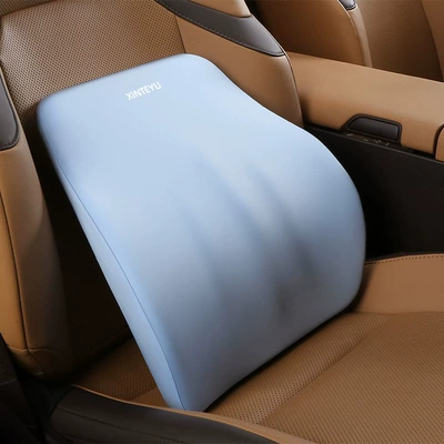 Headrest, Lumbar Support, Memory Foam Neck - blue-lumbar-pillow
