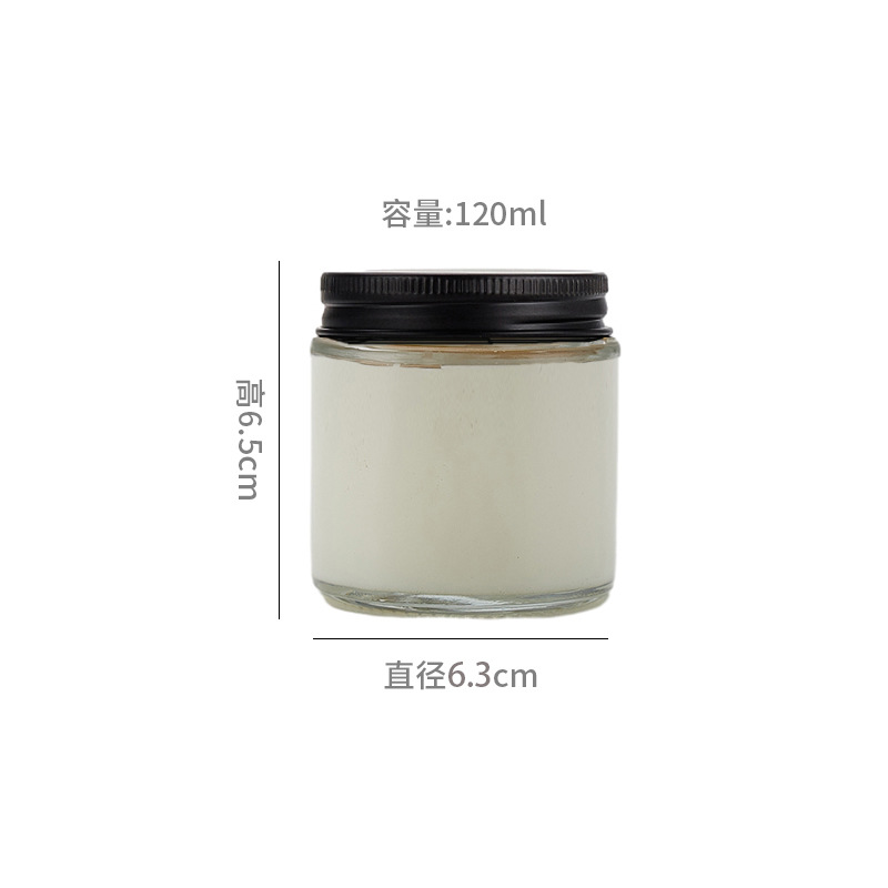 250ml recipiente de vela de vidrio transparente con tapa 120ml marrón aromaterapia vela taza vacía taza DIY candelabro de vidrio