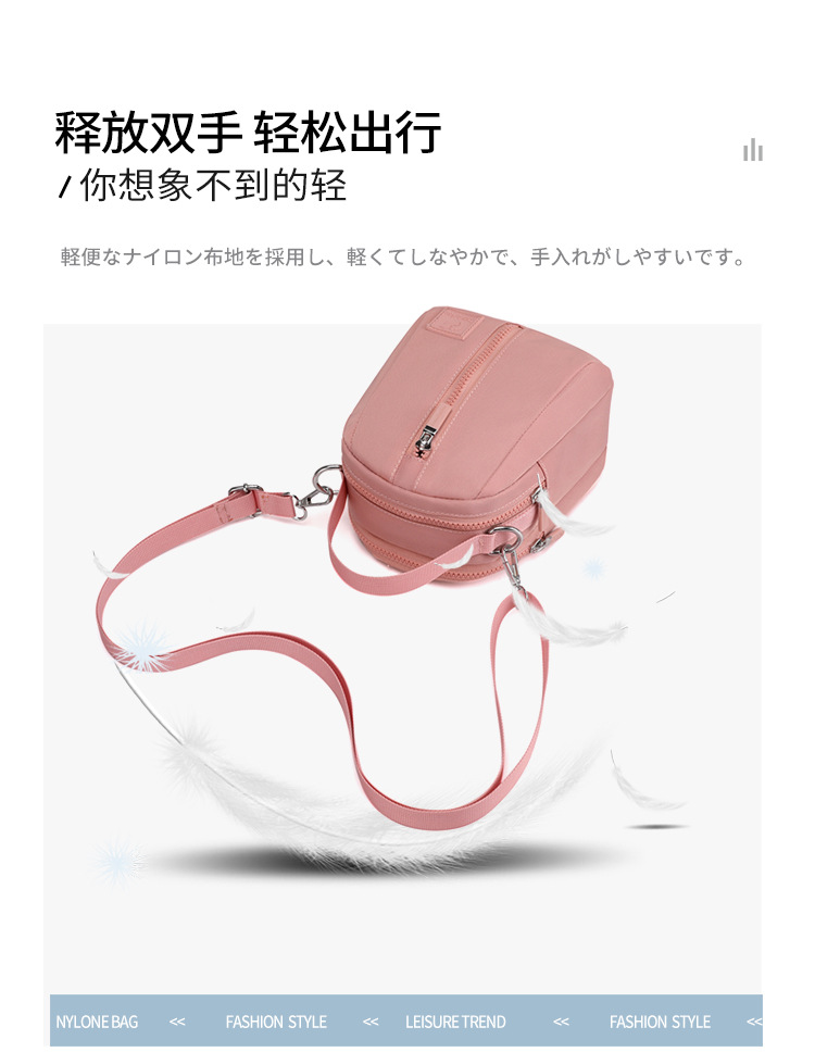 2025 New stylish Korean-style single-shoulder bag for women, versatile crossbody phone bag, nylon waterproof women's crossbody bag undefined