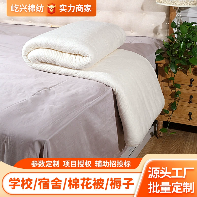 Производитель: индивидуальный дизайн, утепленное хлопковое одеяло из Синьцзяна, четырехсезонное одеяло для общежития, хлопковое одеяло для матраса, теплое одеяло для осени и зимы.