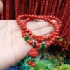 Rosary with round beads, bracelet, birthday charm suitable for men and women for beloved, ethnic accessory, cinnabar, 108 beads, wholesale, ethnic style