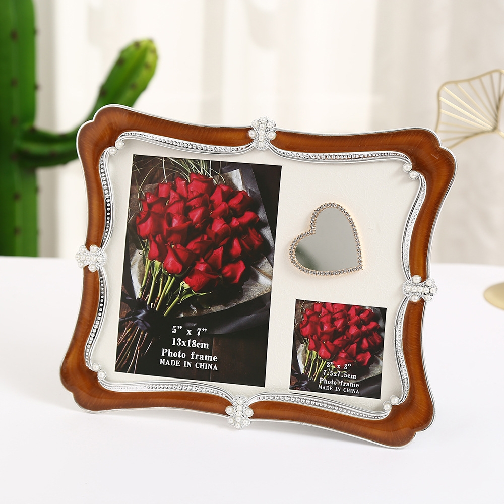 Amazon European-style picture frame creative retro wedding photo studio creative display stand cross-border picture frame photo stand home decoration