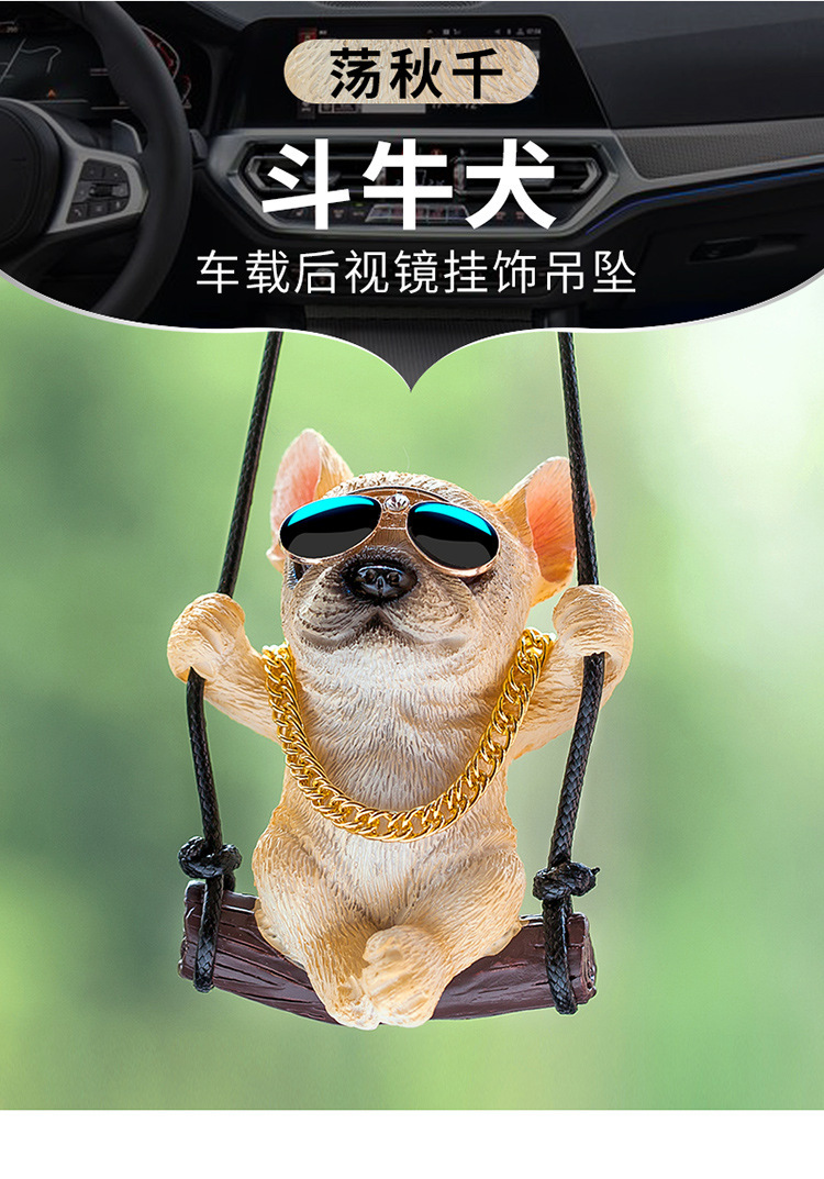 New car pendant car interior pendant Internet famous swing method dog car pendant decoration load rearview mirror car pendant car