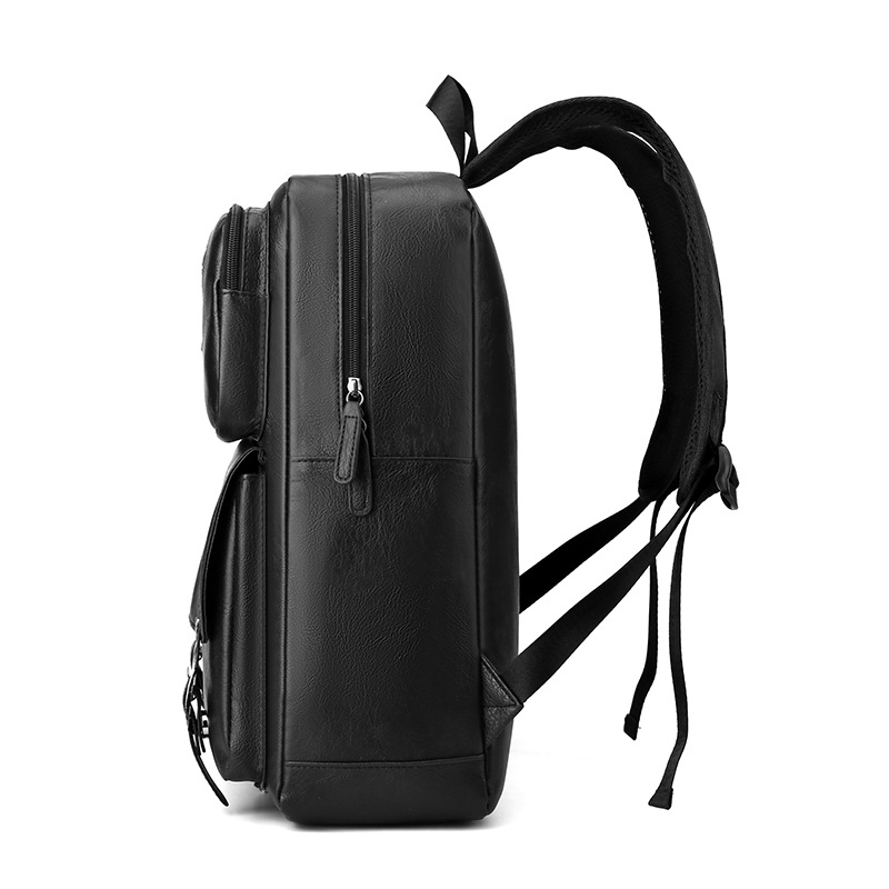 Mochila de cuero suave para hombres retro casual al por mayor transfronteriza 2023 nueva mochila de viaje de almacenamiento de gran capacidad