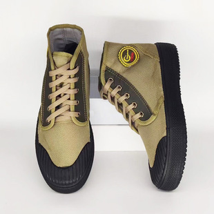 Wholesale liberation shoes men's summer military training shoes for construction site work shoes wear-resistant canvas yellow rubber shoes labor protection shoes camouflage shoes