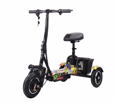 Qatlanan elektrik velosipedlər Foldable, Hed Light, Remote Control - colorful-hip-hop-36v