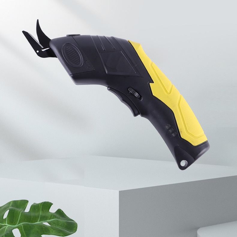 Nueva tela alfombra cuero cortar tijeras eléctricas transfronterizas de mano recarga de tela cortador de tijeras eléctricas