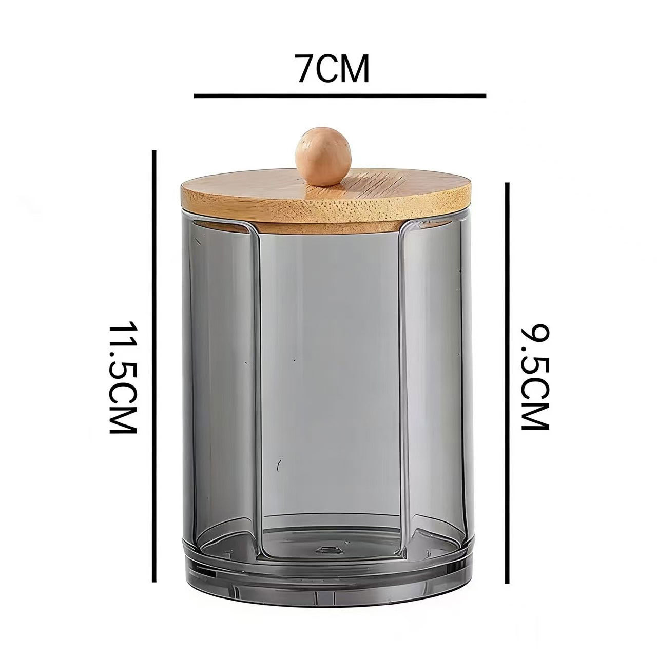 [Tienda de fábrica gris transparente] caja de almacenamiento de algodón acrílico se puede superponer portátil permeable a la ceniza para el almacenamiento de maquillaje doméstico