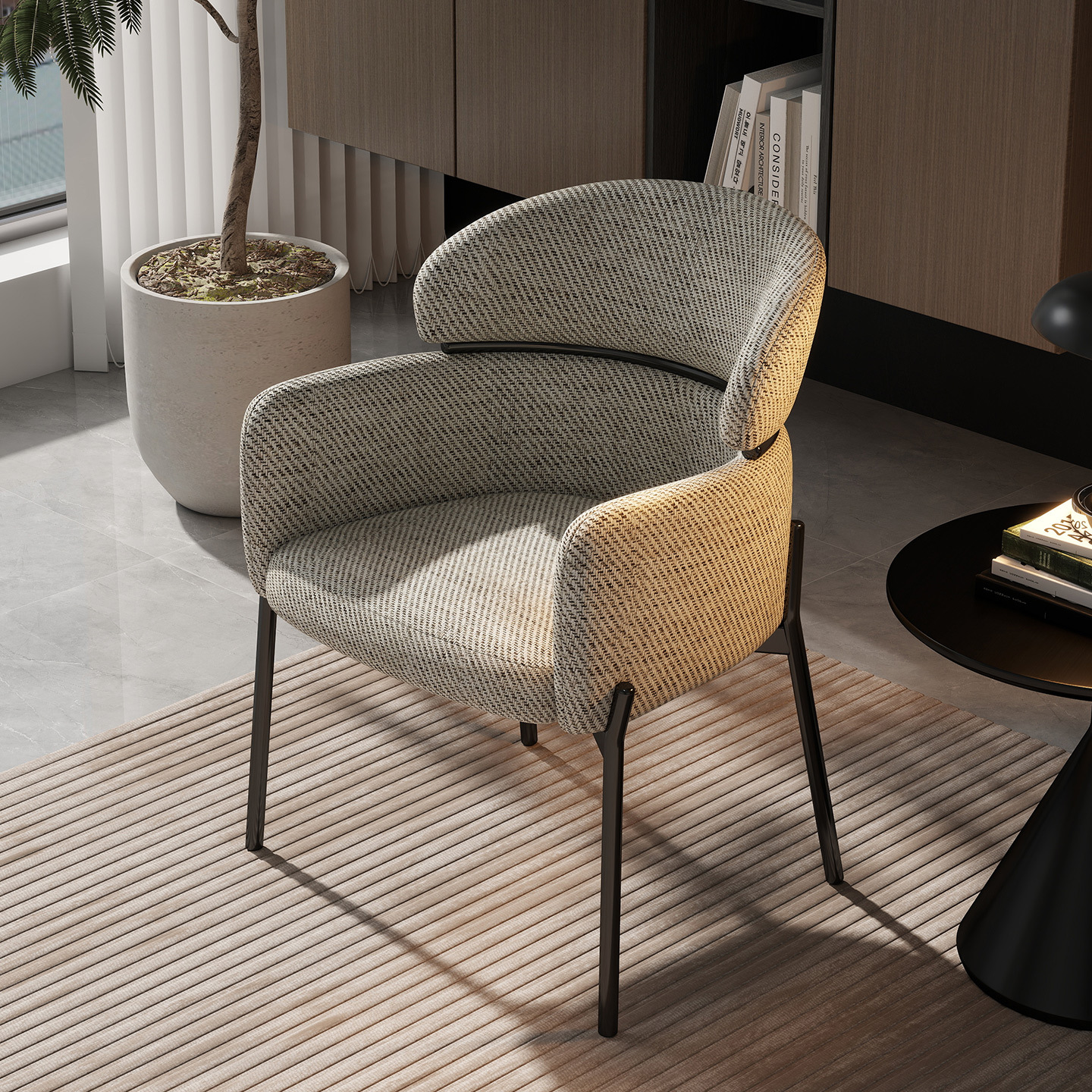 Minimalistic retro highchair for home use