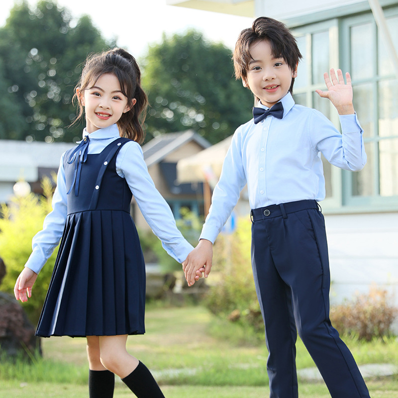 Conjunto de uniforme escolar de jardín de infantes, nuevos productos de otoño, vestidos de niña, uniformes de jardín de la escuela primaria, uniformes de clase de coro de estilo universitario para hombres y mujeres