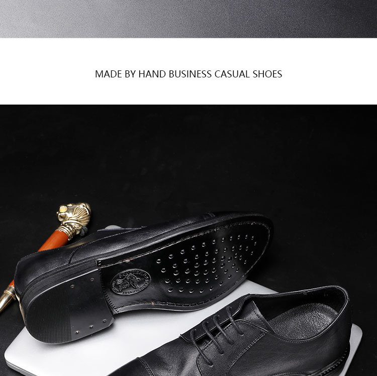 Leather outsole washed retro formal spring and autumn men low top lace-up classic shoes pointy Derby leather Shoes men shoe fashion_voghion.com