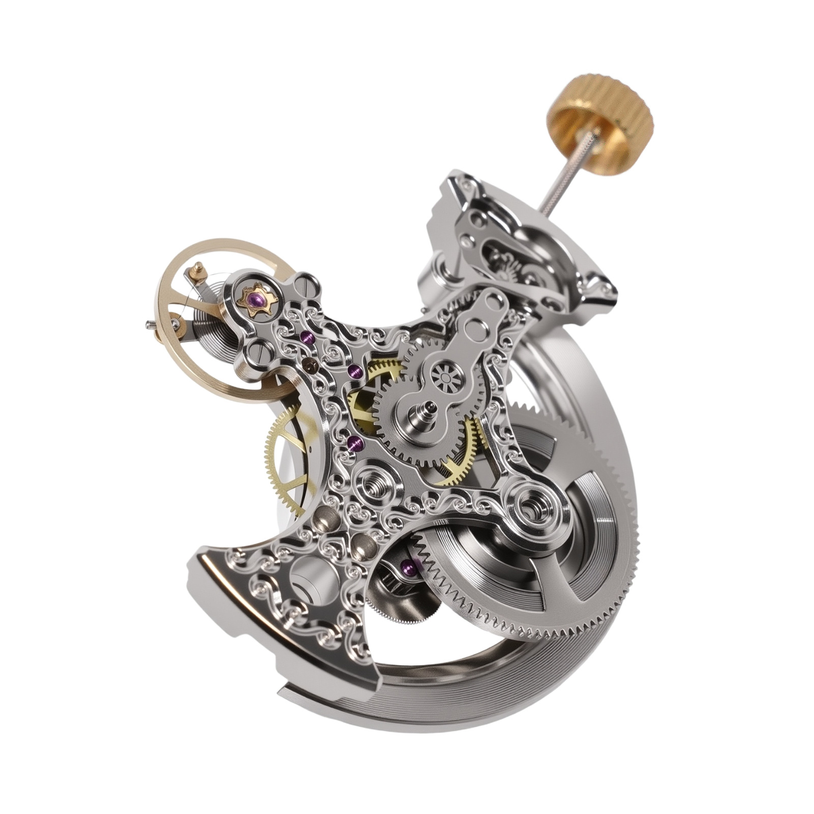 Senzhu's New Fully Automatic Plum Blossom Engraving Mechanical Movement Precision Time Watch Accessories