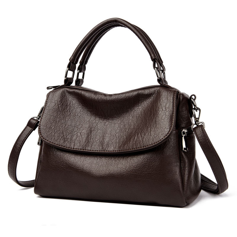 Boston Women's Bag 2025 New Trendy Fashion Versatile Soft Leather Large Capacity Handbag Shoulder Crossbody Bag - Thumbnail 5