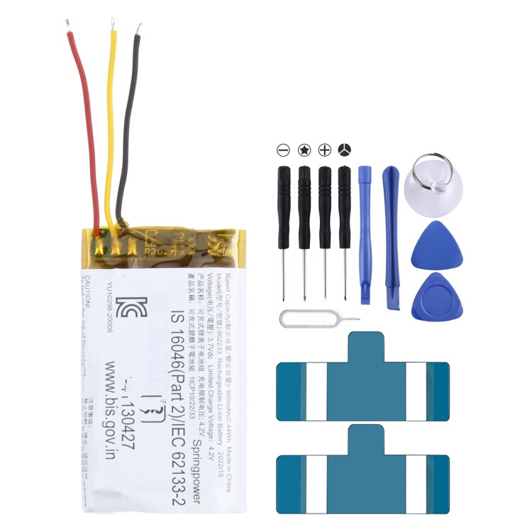 For JBL Bluetooth Headset Charging Box Replacement Battery 902 233 660mAh 3.7V