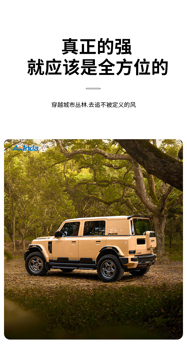 Chery ICAR V23 exterior kit, front and rear bumpers, side skirts, rear spoiler, front grille, light cavalry body kit, custom modification accessories