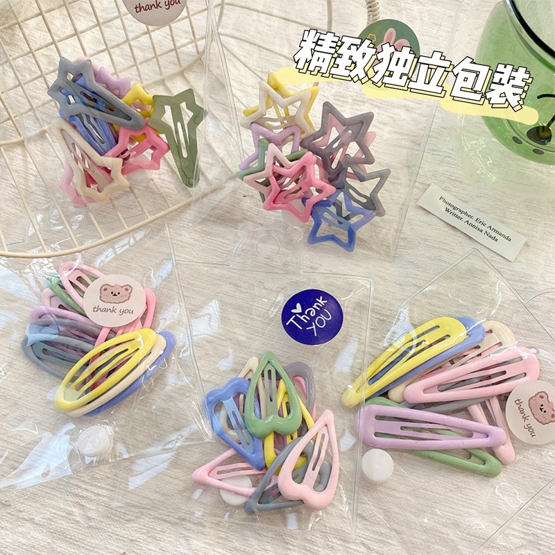 ins少女糖果色BB夹子头饰发夹夜光侧边刘海夹前额碎发夹发卡发饰|undefined