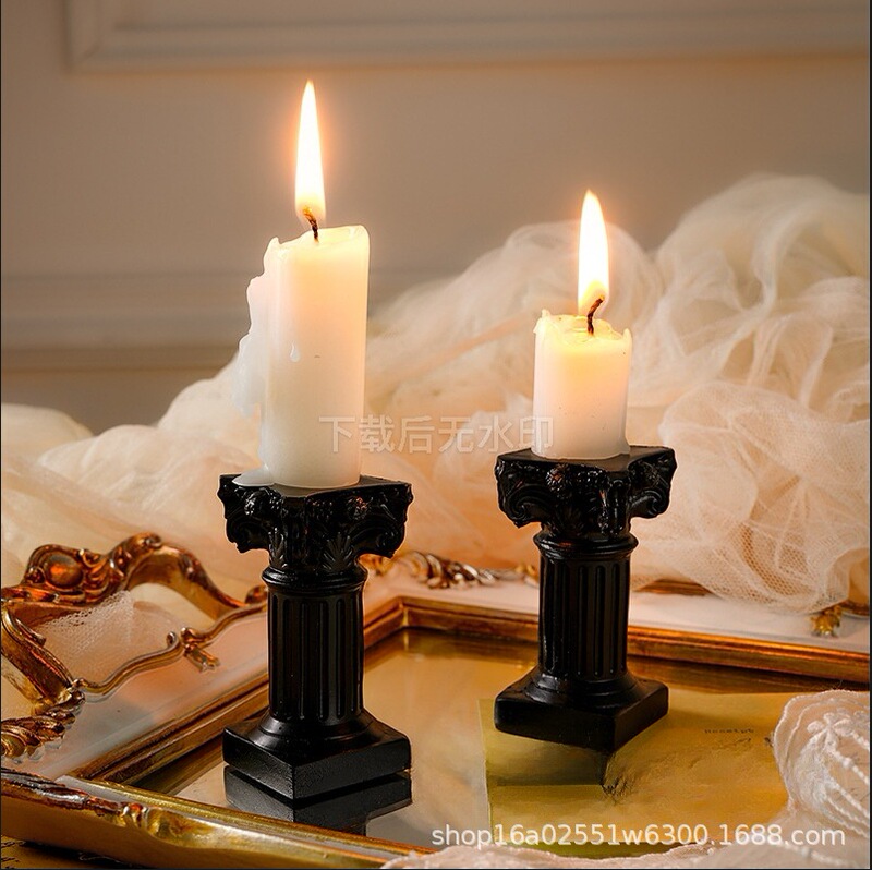 Cross-Border Nordic Decorative Ornaments Roman Column Background Tabletop Candle Holder Living Room Home Photography Props