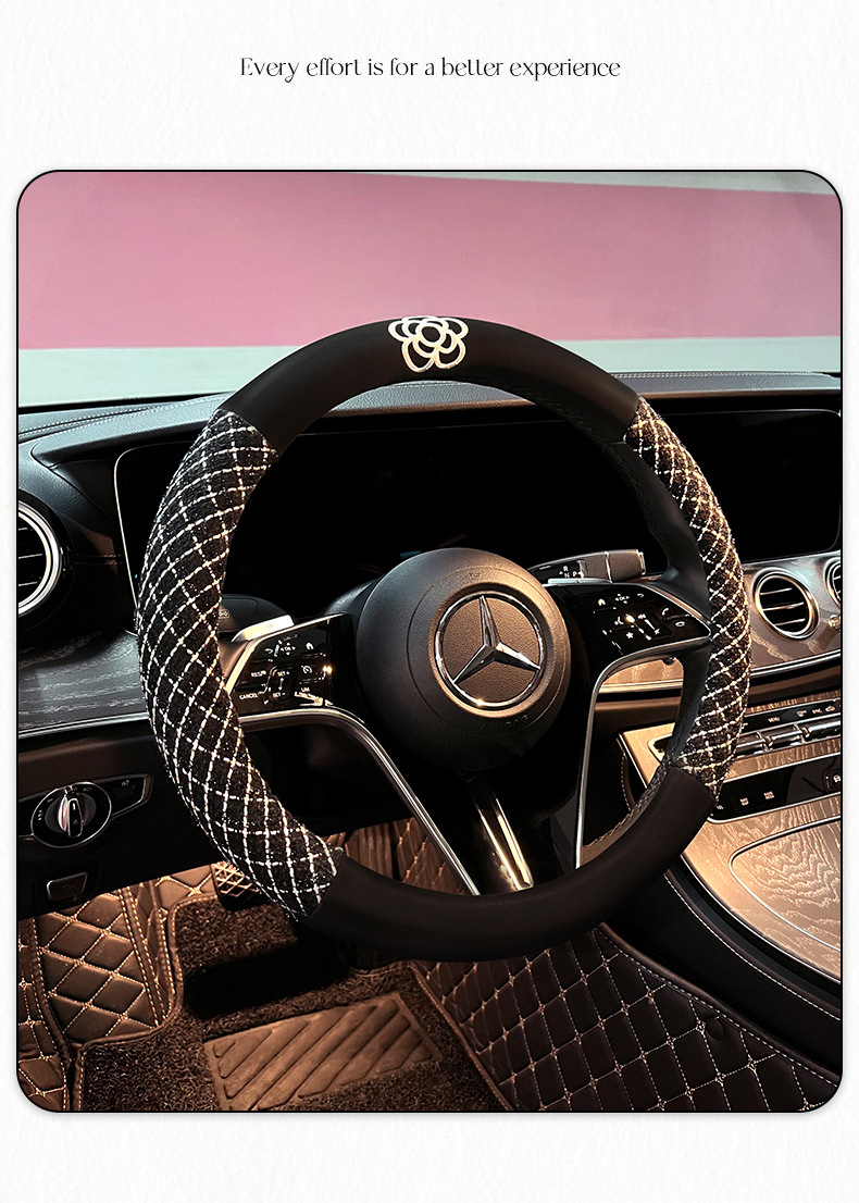 2025 New Linen Steering Wheel Cover, Universal for All Seasons, Sweat-Absorbent, Breathable, Non-Slip and Comfortable, Factory Direct Delivery, Tmall Delivery