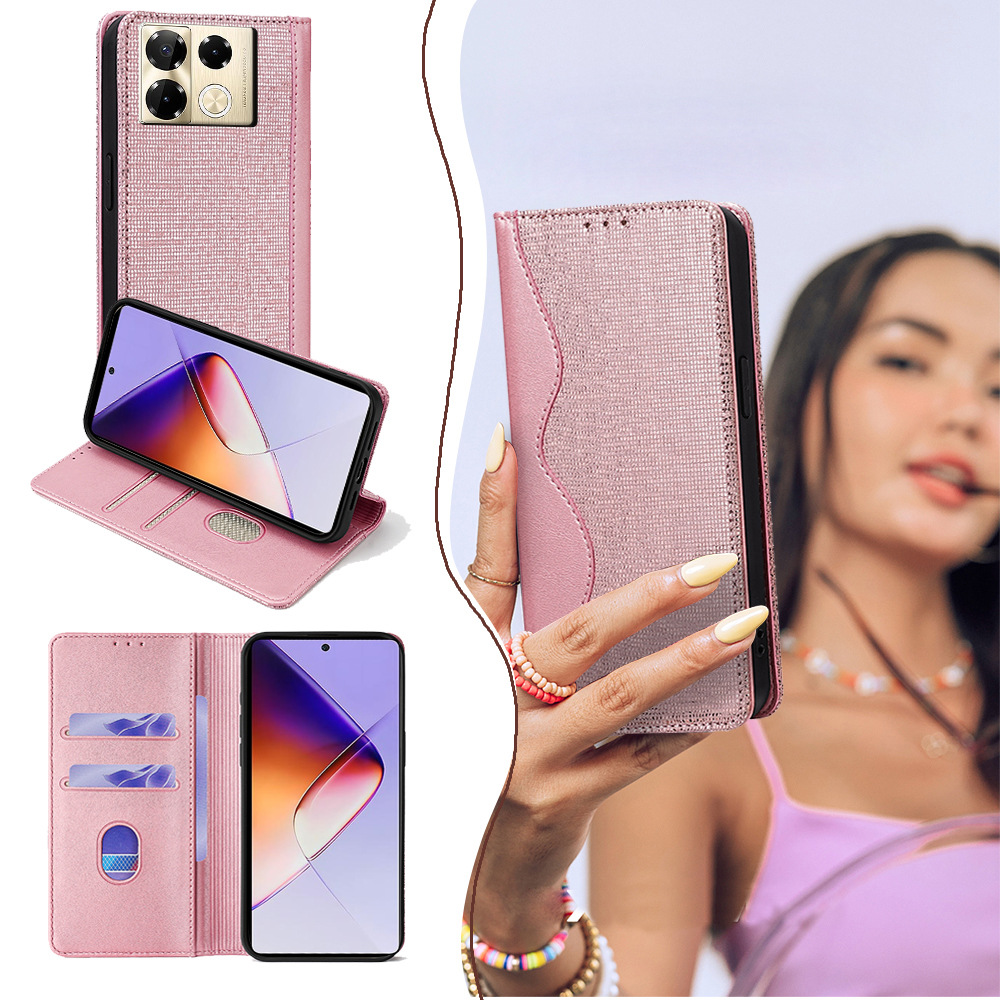 欧美时尚传音手机皮套Infinix适用note40卡槽hot40保护壳smart8