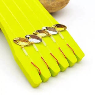 Tie the Finished Melon Seed Sequin Set Line Set with White Strips for Long-Range Casting, Specifically Designed to Target Horse Mouth and Crooked Mouth Lure Micro-Baits