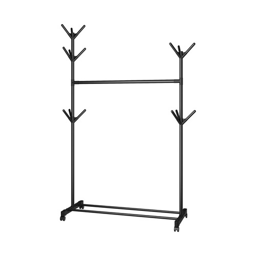 2501 floor-standing coat rack, clothes rack, double pole drying rack, balcony bedroom clothes rack, mobile clothes rack