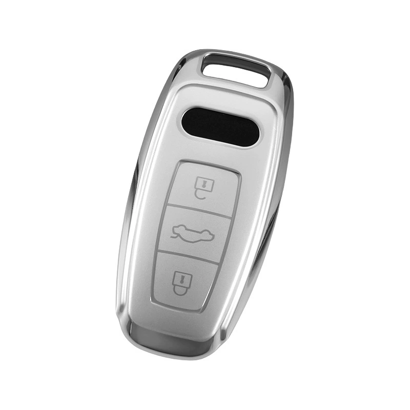 Подходит для 2024 Audi A6L Чехол для ключа 23/22 Новый A6 Flow Silver Защитный комплект для автомобильного ключа
