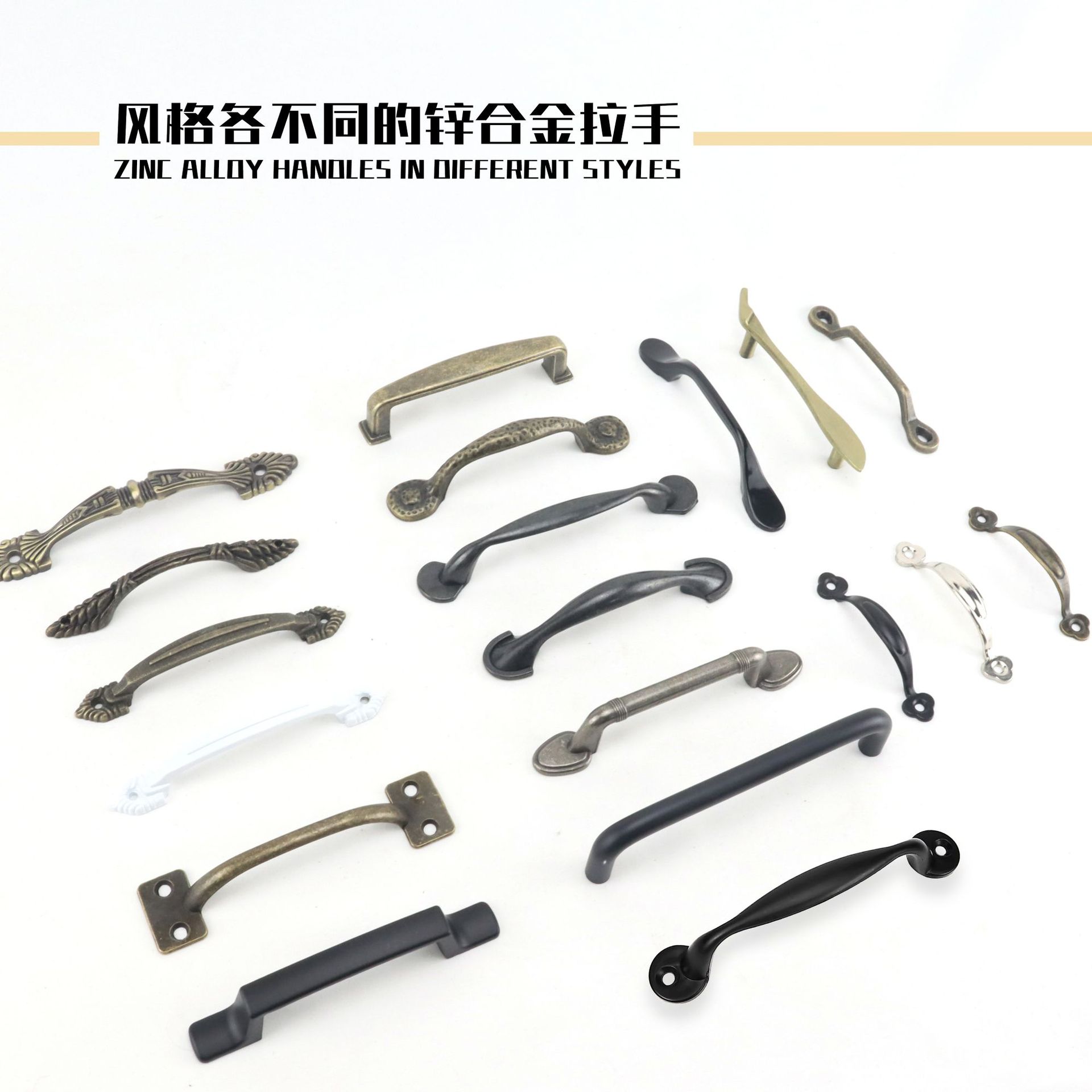 批發鋅合金拉手 歐式櫥衣櫃門把手青古銅托盤提手 電視櫃抽屜拉手