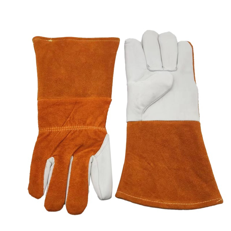 东铁35cm羊一层加牛一层手心加棉防火线手背带松紧带焊工手套