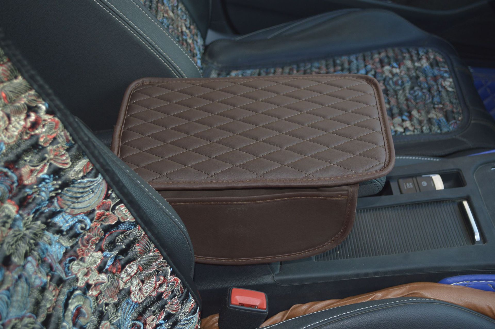 Cross-Border Car Armrest Box Pad, Heightening Pad, Multi-Functional Storage Bag, Central Armrest Box Protection Pad, Mesh Anti-Slip