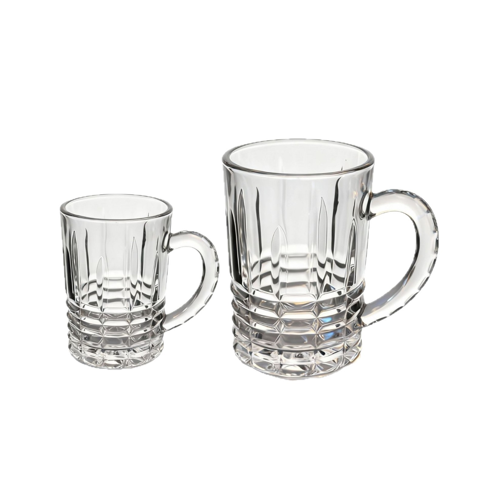 Spot al por mayor con mango de tazas de vidrio tazas de cerveza tazas de té tazas de jugo tazas de bebida tazas de impresión de logotipo de gran capacidad