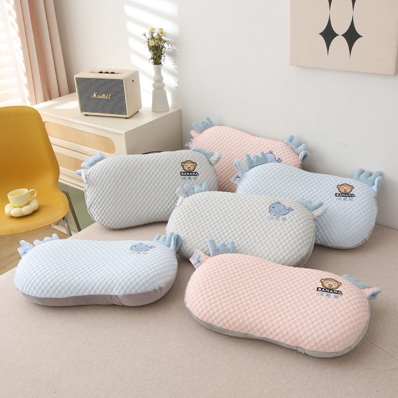 Summer Cartoon Children Ice Cream Cat Stomach Pillow, Removable and Washable Home Cervical Support Pillow, Kindergarten Nap Pillow