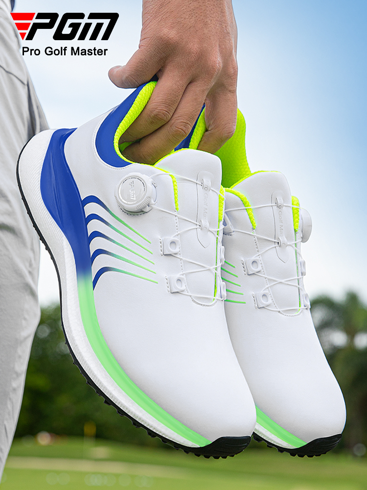 Giày golf nam PGM siêu nhẹ đế giữa bỏng ngô chống thấm nước — Qingchi White [Siêu chống nước/Đế giữa bỏng ngô/Giày chống trượt] XZ446