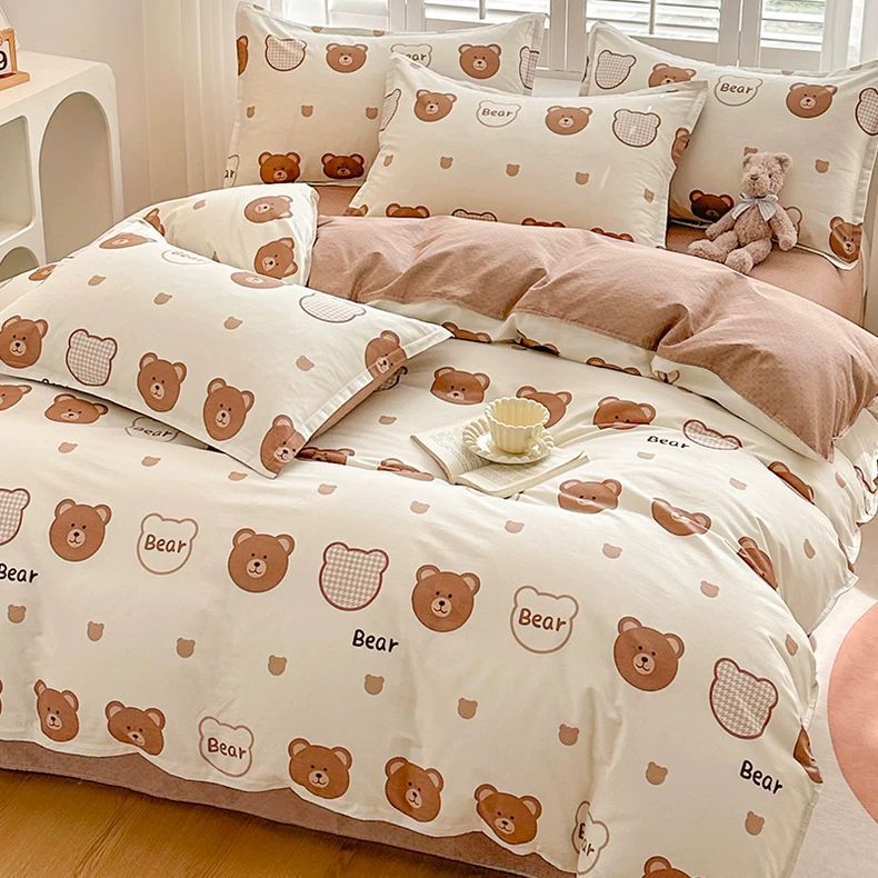 Cobertura de edredón de algodón 150x180x200x230 doble dormitorio de estudiantes individuales 100 cubierta de edredón de algodón conjunto de tres piezas