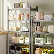 ✅可移动折叠置物架货架免安装落地多层收纳架家用仓库储物架铁架