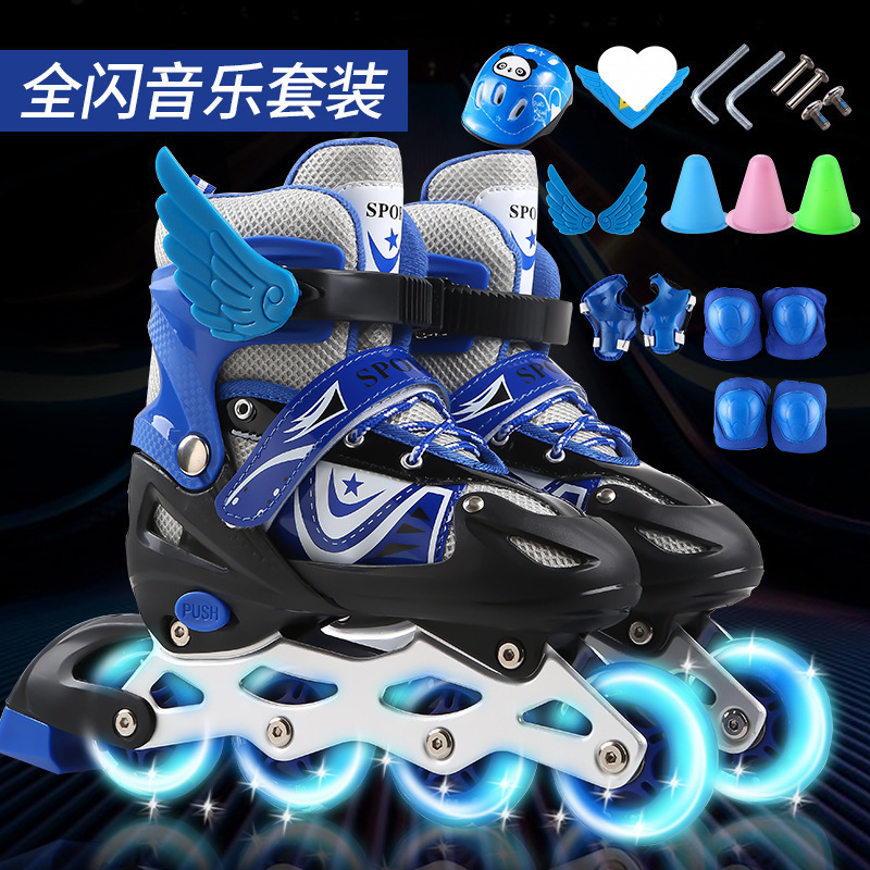 Children's flashing roller skates for boys for beginners